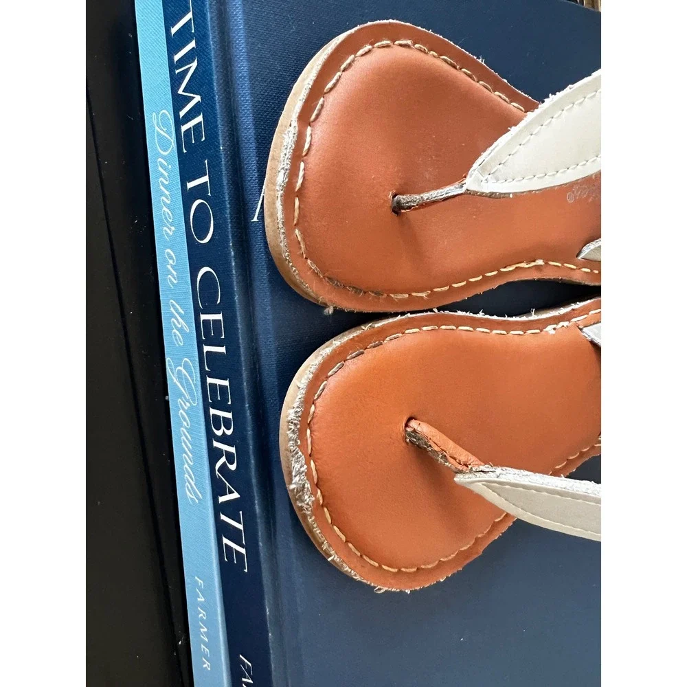 Salt Water Surfer Sandals‎ Kids Size 12 Silver Leather Waterproof